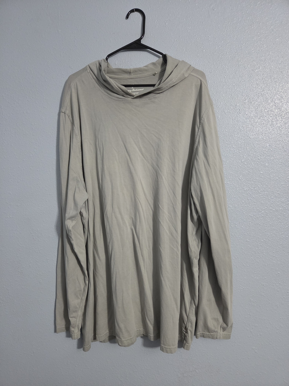 Tommy Bahama Gray Pullover Hoodie Long Sleeve 2XLT Big & Tall Cotton - #118